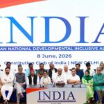 INDIA Bloc meeting at the Constitution Club in New Delhi.