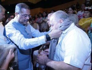 Union Minister Dharmendra Pradhan in Chandigarh during a function.