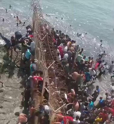 Ceuta Border Crisis unfolds with 34 Dead as Thousands Cross From Morocco.