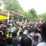 Cockroach Janata Party protest at Jantar Mantar on Monday in New Delhi.