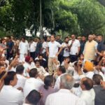 Congress leaders including Rahul Gandhi and Priyanka Gandhi stage dharna outside PM's residence in Delhi amid CJP protest fallout.