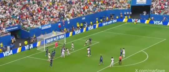 France vs England World Cup Match.
