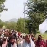 People in Mandhol took to the streets against the ongoing bloodshed in Rawalakot in PoK.