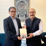 Rajya Sabha MP Harsh V. Shringla with Bangladesh High Commissioner in New Delhi Hamidullah Riaz.