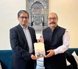 Rajya Sabha MP Harsh V. Shringla with Bangladesh High Commissioner in New Delhi Hamidullah Riaz.