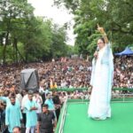 TMC leader and former West Bengal CM Mamata Banerjee addressed a public meeting in Kolkata.