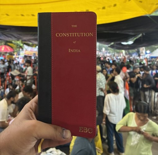 The CJP protest at Jantar Mantar on Monday morning ahead of planned march to parliament.