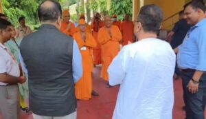 West Bengal Chief Minister Suvendu adhikari at Belur Math in Kolkata on Wednesday.