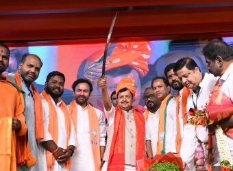 BJP president Nitin Nabin during his Hyderabad visit.