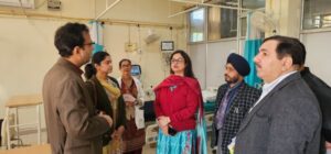 Director Health and Family Welfare Punjab Dr. Hitinder Kaur inspects health facility.