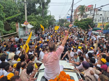 Jan Suraj founder Prashant Kishor holds a roadshow after his victory in Bankipur Assembly byelection