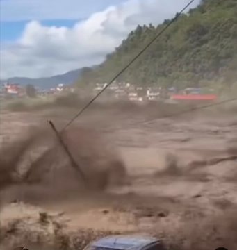 Nepal flash flood unleashes massive mud on way to wreak havoc.