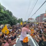 Prashant Kishor of Jan Suraj takes out a roadshow after winning from Bankipur seat.