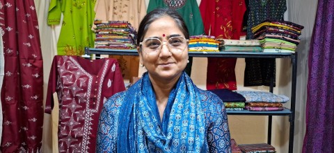 State Award-winning Kantha artist Binal is combining traditional embroidery with contemporary design.