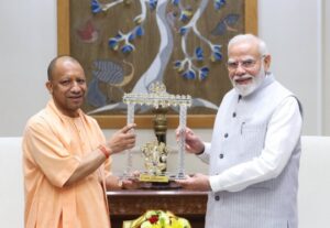 Uttar Pradesh Chief Minister Yogi Adityanath with Prime Minister Narendra Modi recently.