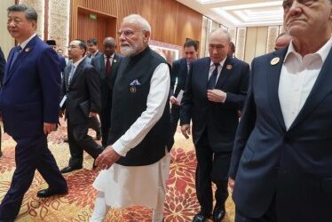 India, China, Russia and Iran leaders at the BRICS Summit in New Delhi.