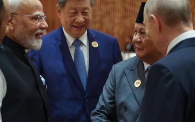 Prime Minister Narendra Modi with BRICS Leaders in New Delhi on Saturday.