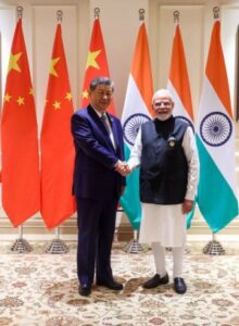 Narendra Modi and Xi Jinping at the BRICS Summit in New Delhi 2026.