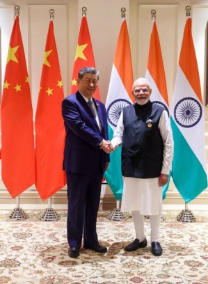 Narendra Modi and Xi Jinping at the BRICS Summit in New Delhi 2026.