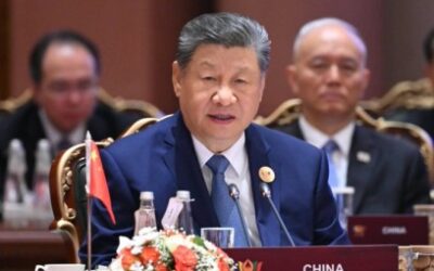 Xi Jinping at BRICS Summit in New Delhi.