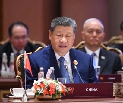 Xi Jinping at BRICS Summit in New Delhi.