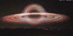 A Long March drone show by Chinese ambassy in New York to mark the historical occasion.