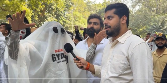 A major protest was held in New Delhi to demand resignation of CEC Gyanesh Kumar.